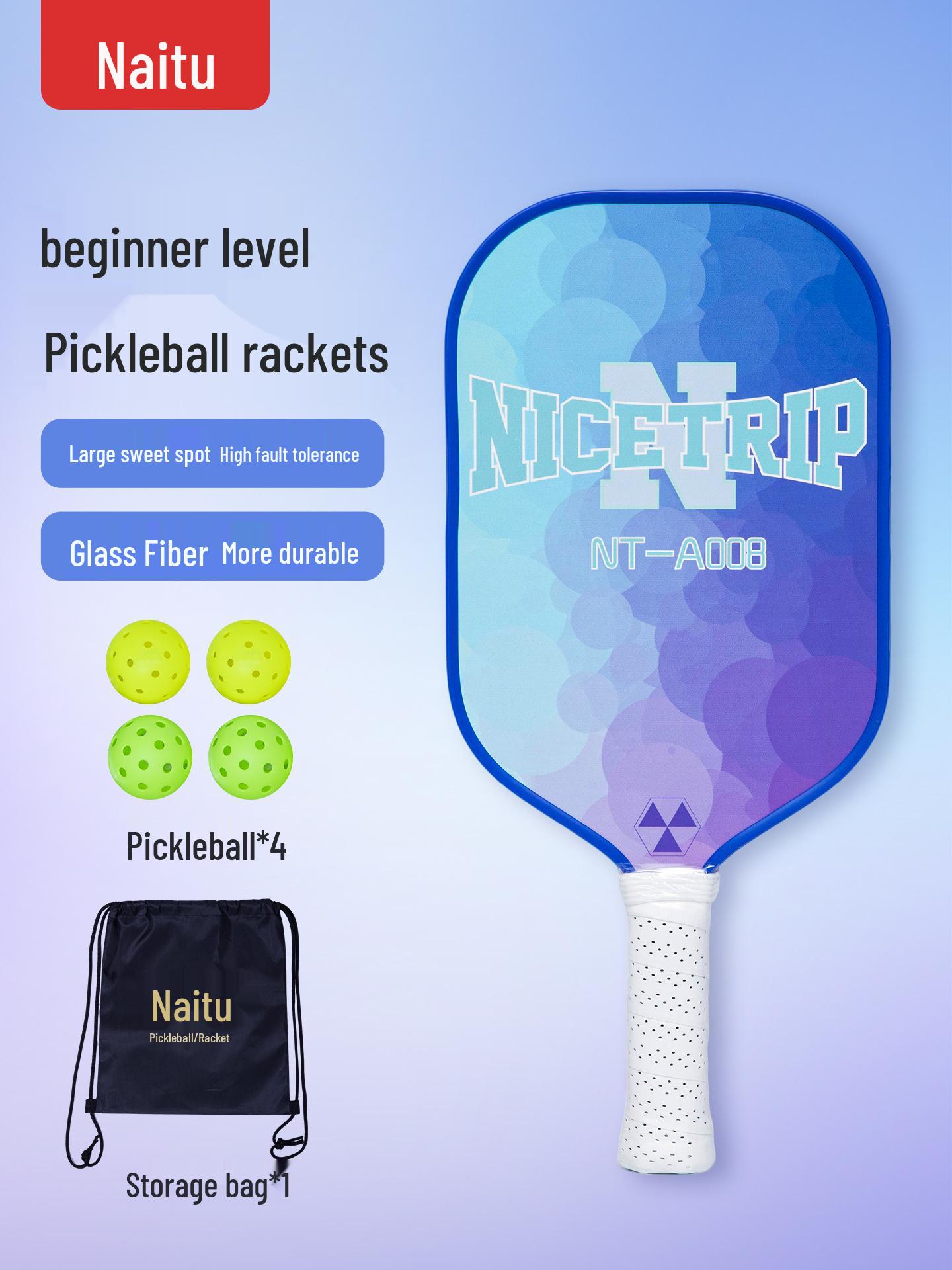 Fiberglass Pickleball Paddle Set for All Ages - Beginner Friendly 1 Paddle + Gift Box