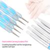 5pcs Dual ended Carving Sculptur Pen Set Silicone Head Dotting Pen Manicure Nail Art Tool Pink
