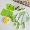 Children's Plastic Knife & Cutting Board Set with Cookie Molds - Toddler Safe and Educational.