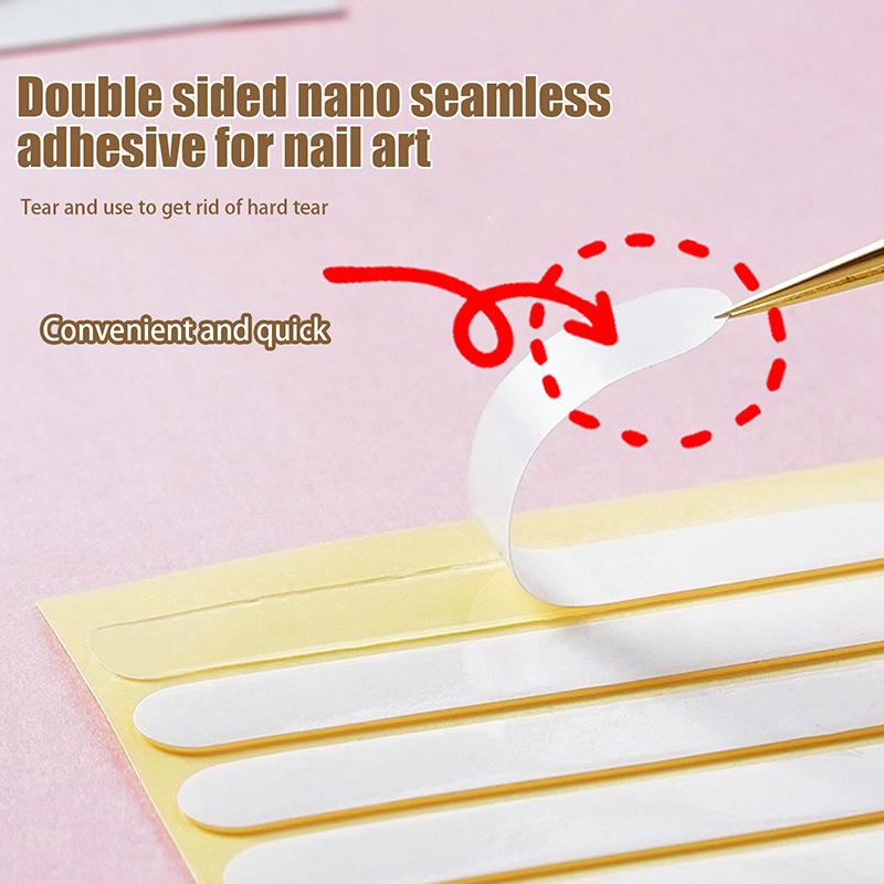 30/36Pcs Lengthened Clear Double-Sided Tape False Nails Tips Display Stand Glue Stickers Manicure Practice Showing Tools