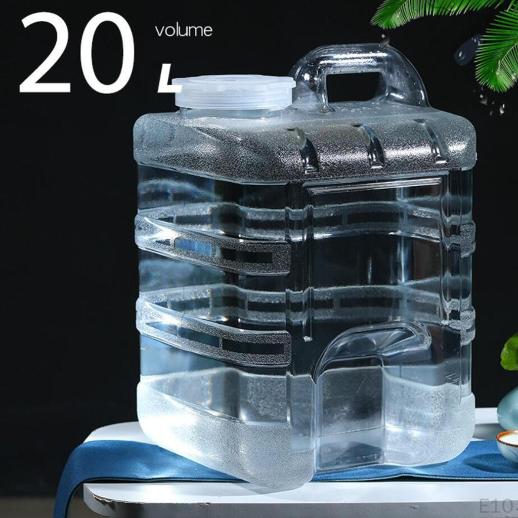 Square Water Bottle with Big, Large Capacity Storage for Outdoor Camping,, Grill, RV,