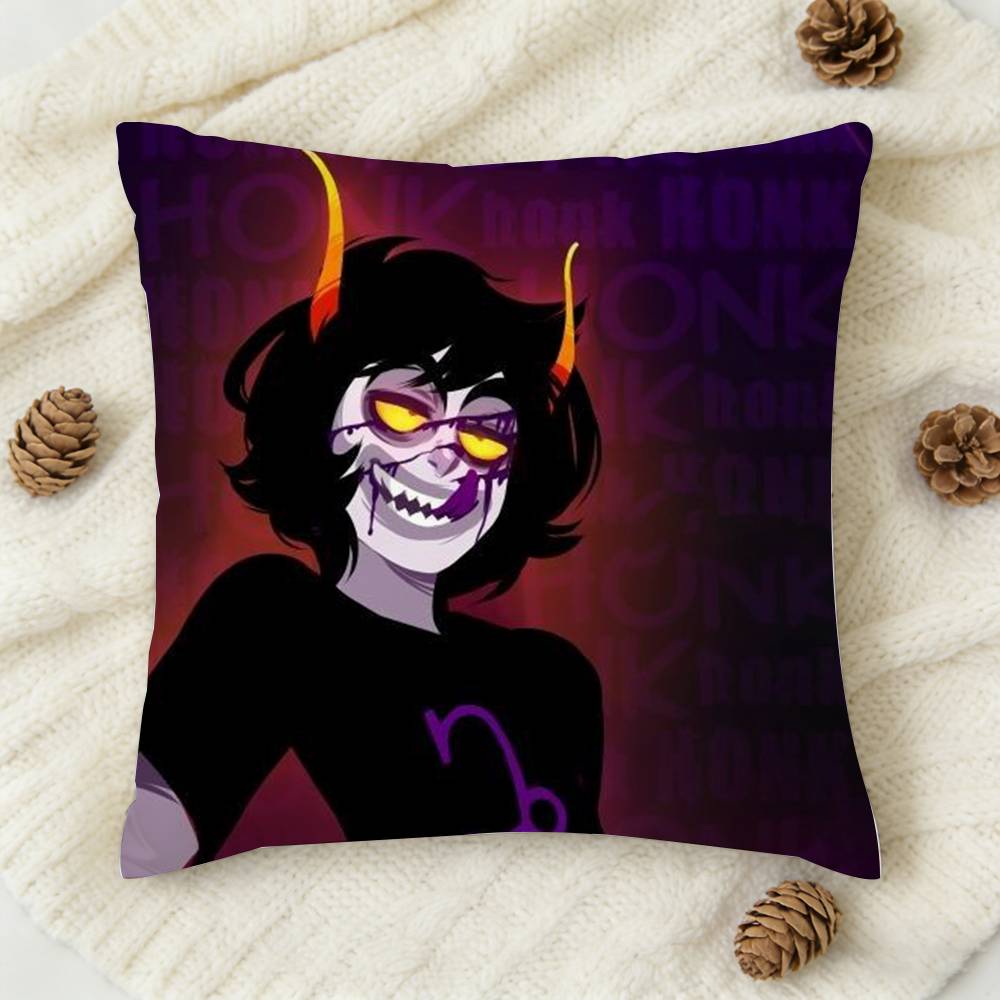 

HHomestuck TTrolls Karkat Doublesided Printed Square Decorative Cushion Cover for Sofa Living Room Home Decor 30x30 cm