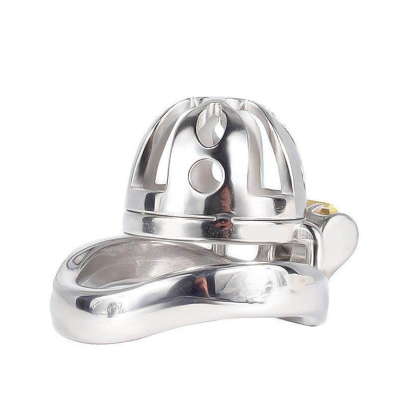 BDSM Stainless Steel Adult Sex Toys for Men   Slave Male Chastity Penis Cage Cock Ring Cuckold Foreskin Torture Scrotum