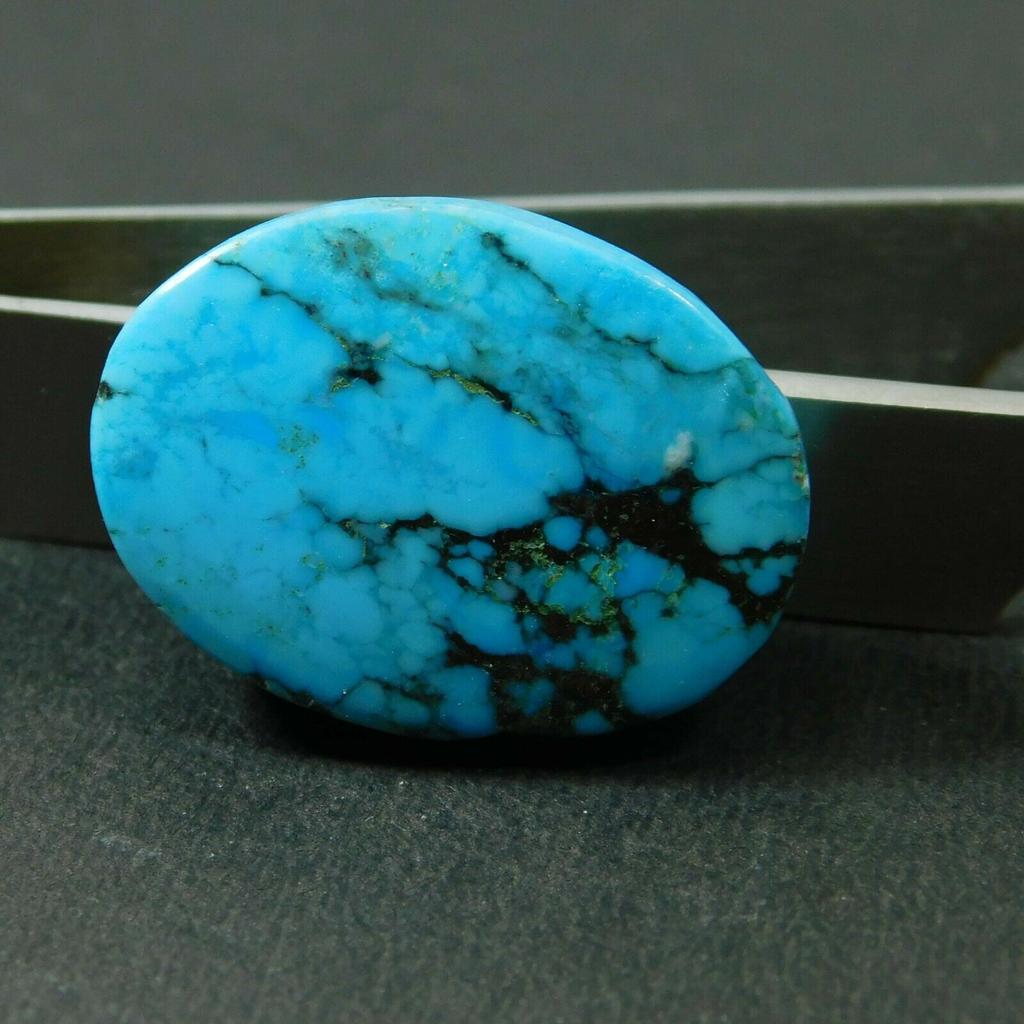A++ 31.85 Ct Natural USA Turquoise Oval Cut Cabochon Loose Gemstone CERTIFIED