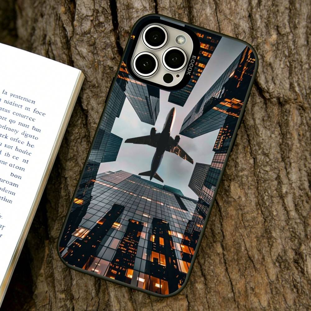 Airplane Plane Phone Case For iPhone 17,16,15,14,13,12,11 Plus,Pro Max,XS,Colorful Silver Phone Case Funda Cover