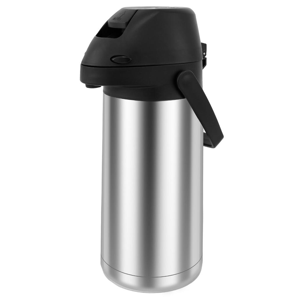 64oz/1.9L Coffee Carafe Push Type Thermos Kettle Stainless Steel Hot Coffee Pot Leak-proof Thermal Water Bottles for Home Travel