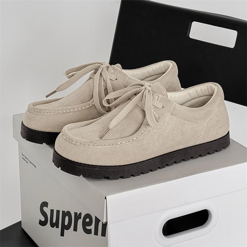 

Весна 2025 Новые низкие кроссовки, Мужская обувь из кенгуру, Повседневная обувь ручной работы, Модная и трендовая мужская обувь в британском стиле 42 серый