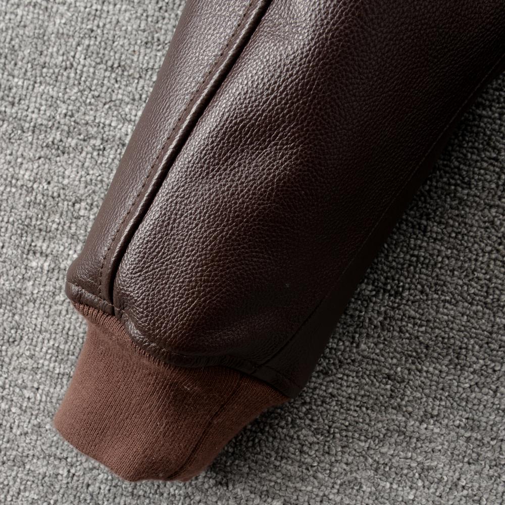 Genuine CowMen Leather Jacket Detachable Fur Collar Top G1 Flight Suit Jackets For Men Military Aviator Cowhide Coat Winter