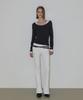Lense Mid-Rise Boot Cut Pants White