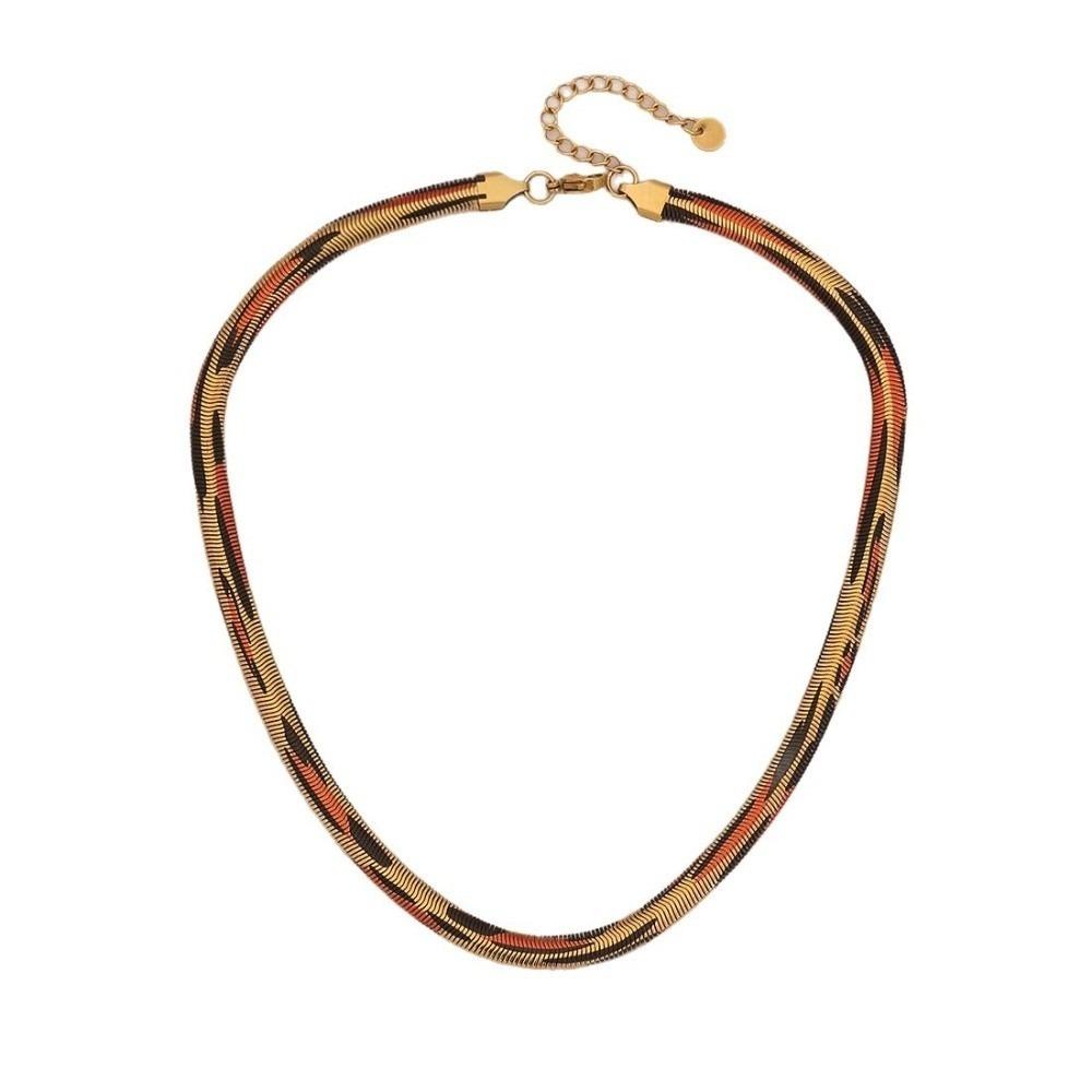 Utsøkt Armbånd med Slangemønster Håndkjede Halskjede i Slangeskinn Leopardmønstret Kragebenskjede Unisex