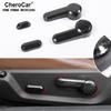 4*Seat Adjust Switch Button Decor Cover Trim for Ford Mustang 04-14 Carbon Fiber