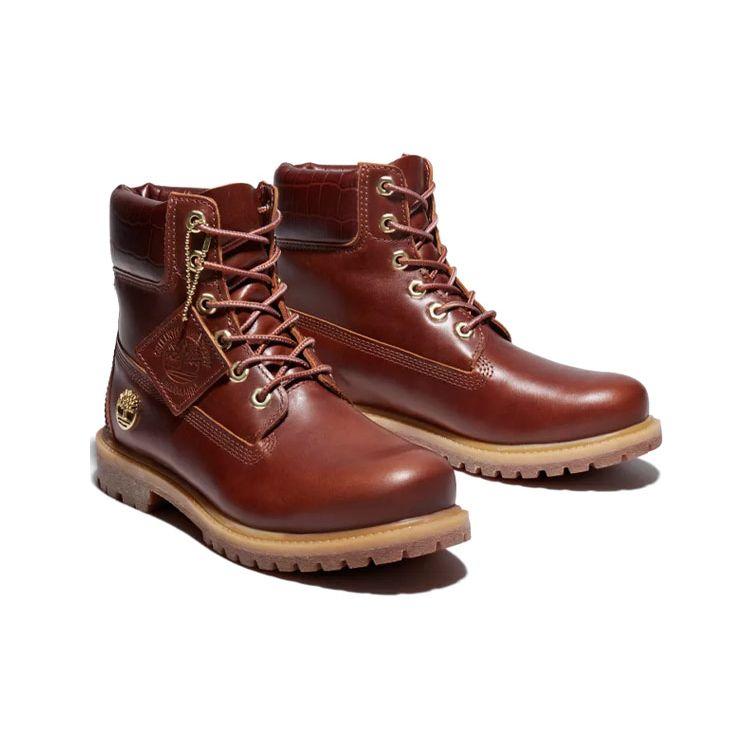 Timberland Premium Series Comfortable Mid-Calf Martin Boots Women boots Red-Brown A2GX7