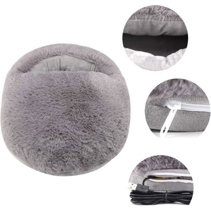 Chauffe-pieds - CELLUSTOP - Coussin USB rechargeable - Flanelle 360° - Sécurité anti-brûlure - Pour adultes et enfants