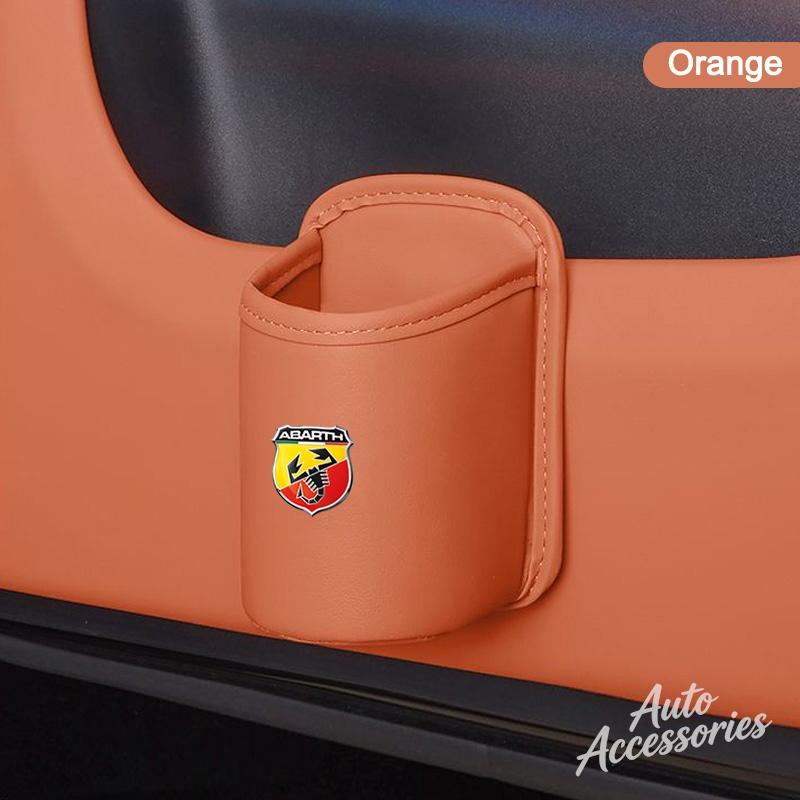 Car Water Cup Box Back Seat Drink Rack Leather Storage Box Water Cup Stand For Abarth Punto Tipo Panda Ducato Ducato Stilo Fior