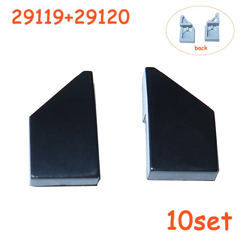 1x2 Panel Wedge Plate Curved Technical Parts MOC Mechanical Car Bricks Building Block Assembles Particles 29120 29119