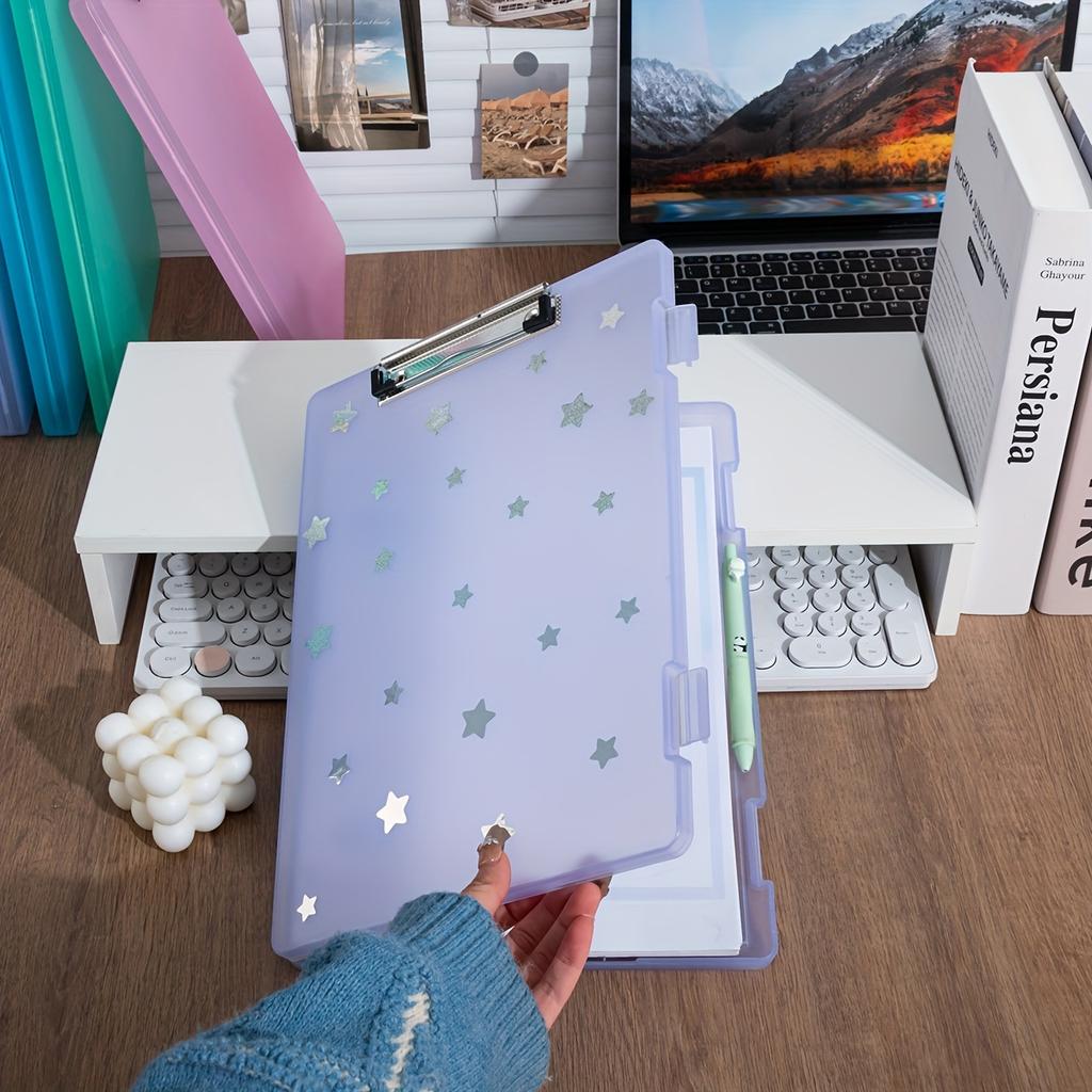 Star Stickers A4 Folder for Office Documents, Designed for Students to Organize Test Papers and Study Supplies