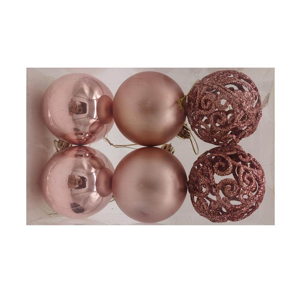 Christmas Balls, 6pcs 6cm/ 2.36inch Christmas Tree Ornaments Shatterproof Xmas Tree Baubles Christmas Ball Decorations for Home