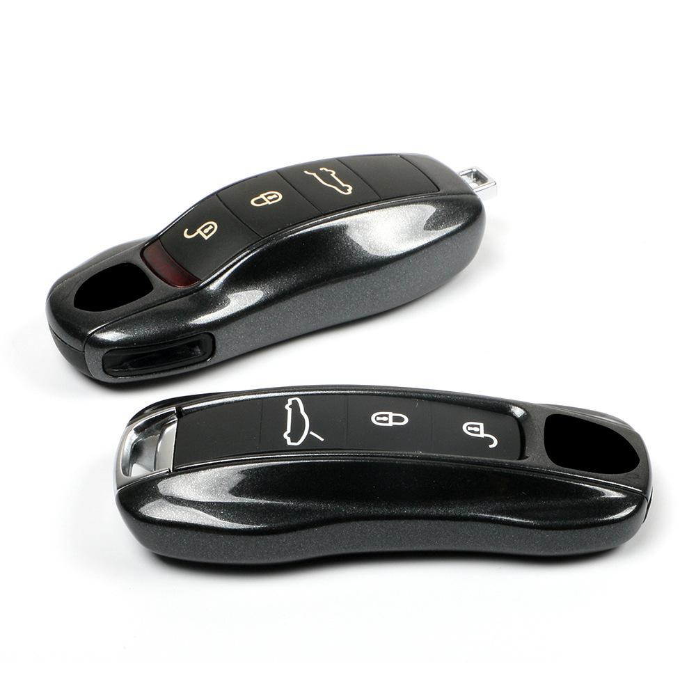 Carbon Grey Key Replacement Case for Porsche Cayenne Macan 718 911 Paramela Taycan