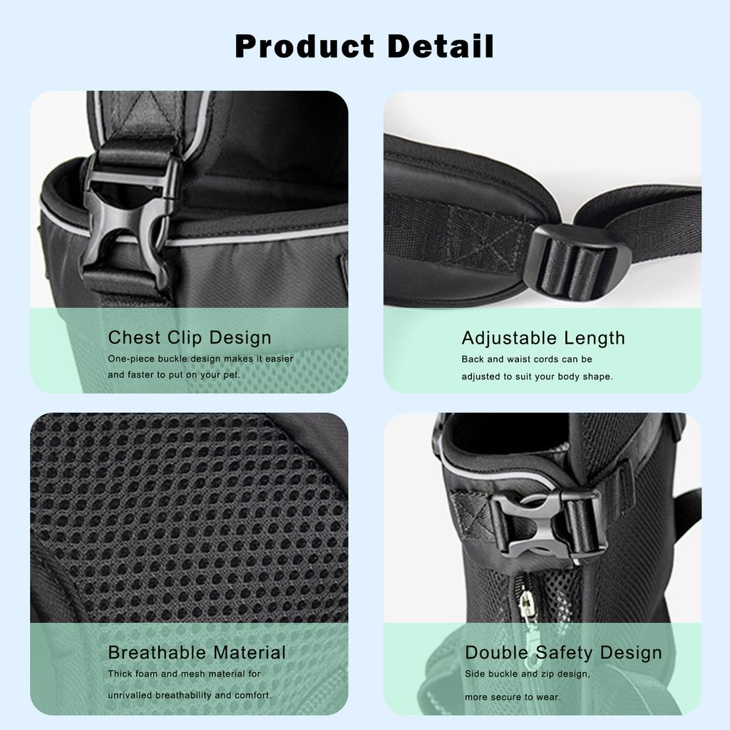 TAILUP Pet Carrier Backpack for Dogs Water Resistant Adjustable Comfortable Convenient Suitable for Medium and Small