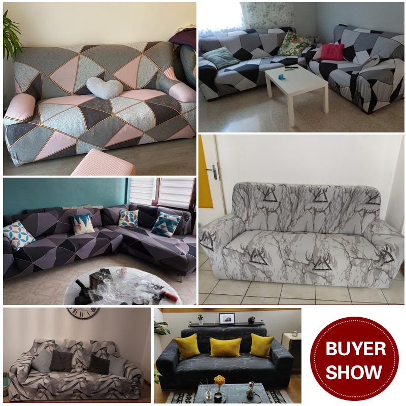 Geometry Plaid Sofa Cover Slipcovers Stretch Sofa Covers for Living Room Elastic Couch Chair Cover Sofa Towel 1/2/3/4-seater