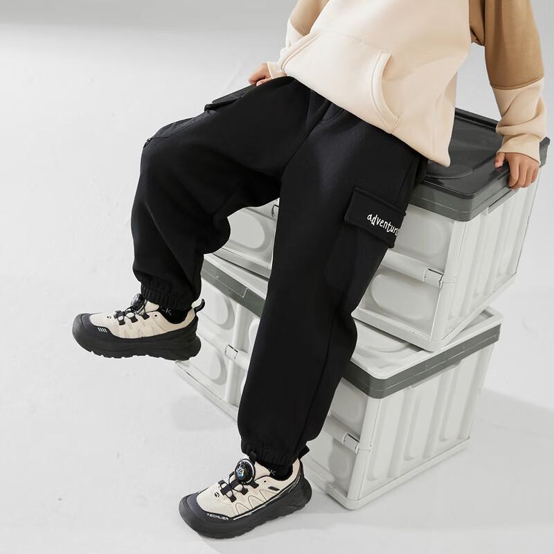 

EBAER Boys Plush-Lined Winter Cargo Sweatpants 130cm