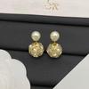 Dica 2025 Rhinestone Earrings: Classic Silver Needle Luxury Niche Design Versatile Studs