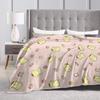 Pink Pom Pom Purin Cartoon Blanket  Flannel Awesome Warm Throw Blanket for Bed Sofa Spring/Autumn,