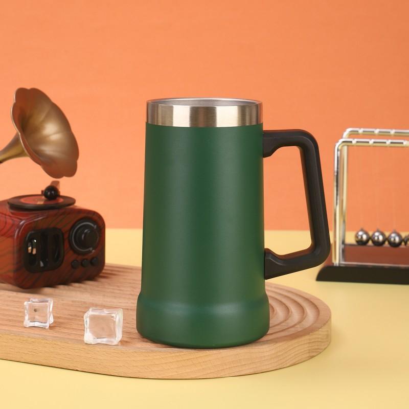 Stainless Steel Vacuum Insulated Mug With Handle 24oz Large Capacity Travel Cup Home Office Outdoor Use