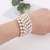 Multilayer Wrapped Pearl Jewelry Bridal Versatile Diamond Set Elastic Pearl Bracelet Bracelet