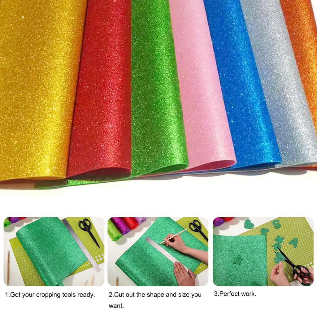 Sparkly foam sheets 40cm x 60cm, perfect for Christmas crafts, classroom bulletin board cutouts, hanging decorations, and DIY wedding favors