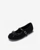 Simplet By ESquire Simple Women S Mu Ribbon Shearling Flat ShoeS Black