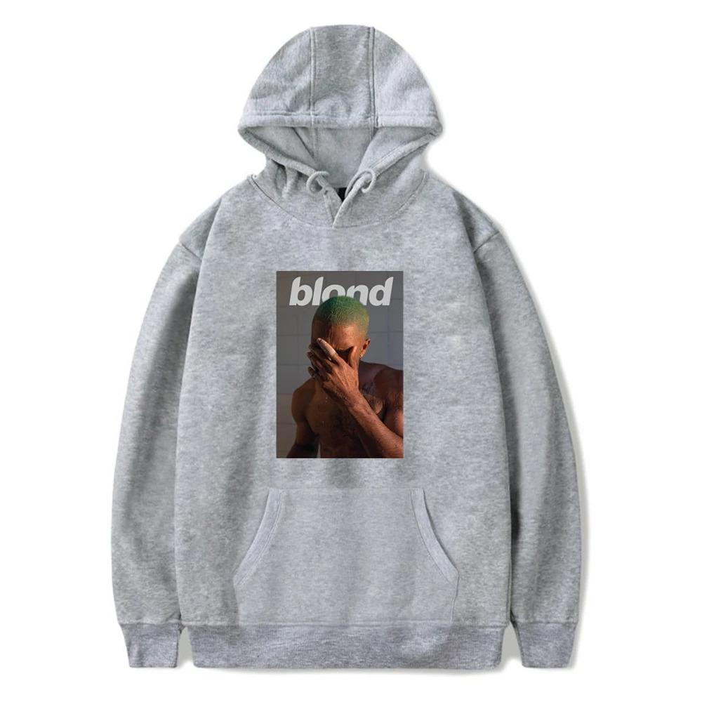 Trend Pop Singer Frank Hoodie Ocean Print Women Men Cotton Sweatshirt Streetwear Blond Pullover Fashion Winter Clothes Tops