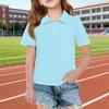 Short Sleeve Polo Shirt for Girls Classic Collar Design Breathable Lightweight Fabric Suitable for Daily Wear School Uniforms Outdoor Activities
