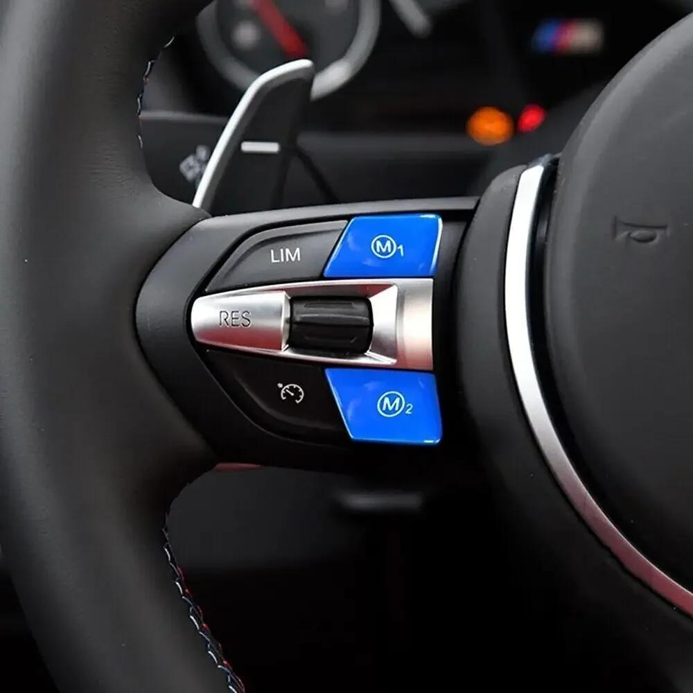 For BMW M3 M4 M5 M6 X5M X6M F80 F82 F83 F10 F21 F30 F32 F33 F36 F06 F12 Car Steering Wheel Button M1 M2 Mode Switch Trim Cover