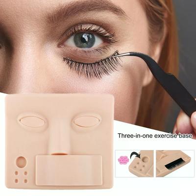 Tête de Mannequin Accessoires de Maquillage pour Entraînement Extension de Cils Avec Yeux Amovibles Cils Postiches Modèle d'Entraînement pour Greffage