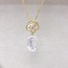 Zhuji Classic Camellia Baroque Pearl Pendant Necklace with Micro-Paved Zircon