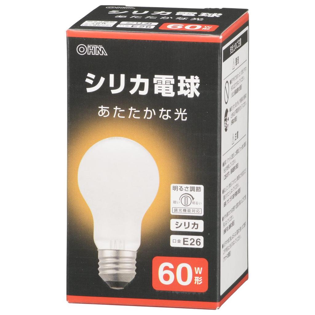 OHM Electric Dimmable Incandescent Silica Bulb E26 60W Class Warm White LB-D5657WN