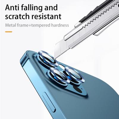 Stereometrischer Ultra-dünner Kratzfester Handy-Kameraobjektivschutz Handy-Rückseitenobjektiv Gehärtetes Glas Folienabdeckung für iPhone 13/13Pro/13mini/13Pro Max