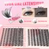 Hot Melt Single Cluster Diy Colored False Eyelashes Halloween 392 Tufts Eyelash Book Large Capacity Dd Curly Eyelashes