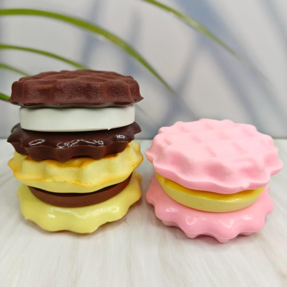 Squishy Simulated Layered Sandwich Cake Squeeze Toy Soft Stress Relief Slow Rising Sensory Fidget Anxiety Gifts for Kids Adults