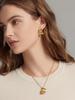 Elegant C-Shaped Hollow Round Stainless Steel Stud Earrings - Trendy, Versatile, and Unique High-End Ear Jewelry