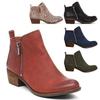 Elegant Women's Casual Booties With Low Heels And Round Toe For Stylish Comfort