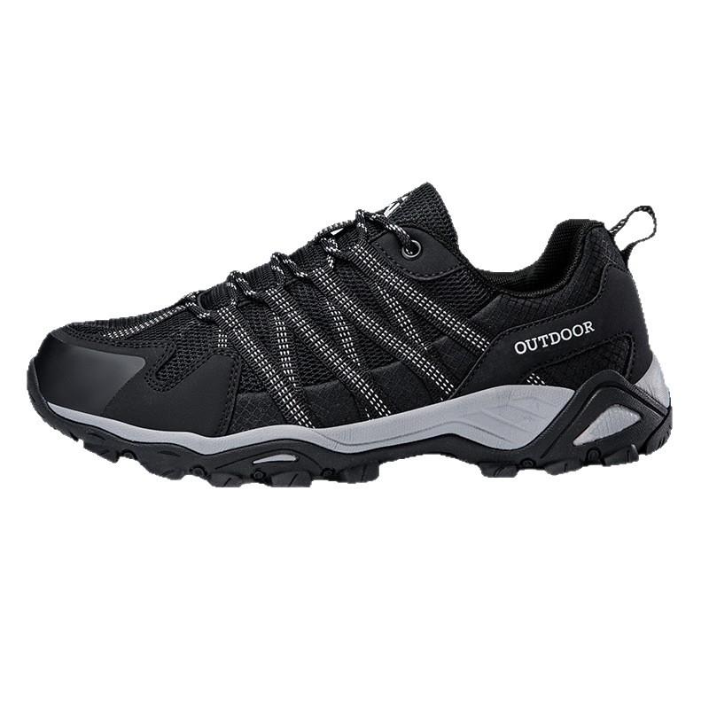 Mens Low-Cut Hiking Shoes Winter Outdoor Walking Trail Running Breathable Mesh Anti-Slip Rubber Sole