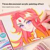 Languo Three-Dimensional Effect Acrylic Painting Gel Pens Set 1.0mm 3D Acrylic Paint Markers Pens Color Drawing Pen Art Supplies