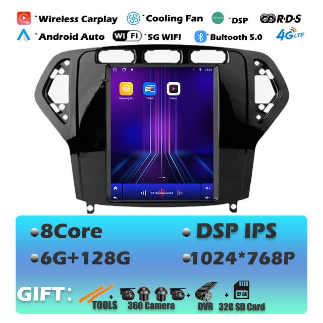 9.7“ IPS For Ford Mondeo 2007-2010 Carplay Android 14 Car Radio Multimedia Video Player Navigaion Head Unit Stereo Audio