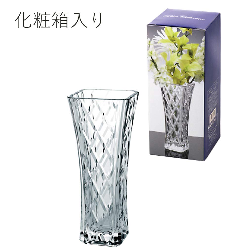 Toyo Sasaki Glass Flower x x Vase, Clear, 20.3 8.5 8.5 cm, Garnish, P-26497-JAN