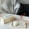 Creative Natural Seashell Tissue Box Nordic Square Rectangular Tissues Storage Box Family Living Room Table Decoration Ornaments