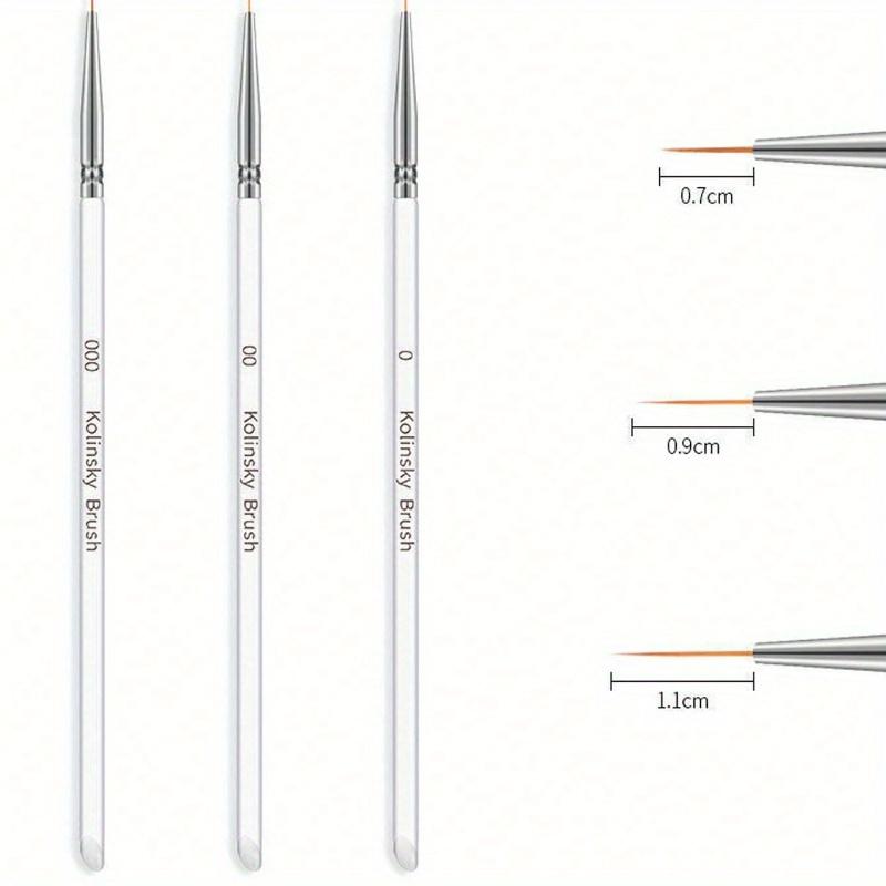 3PCS Nail Brush Set, Nail Art Brush, Nail Drawing Pen, Nail Art Painting Brush, Nail Brush Flower Drawing PenSuitable