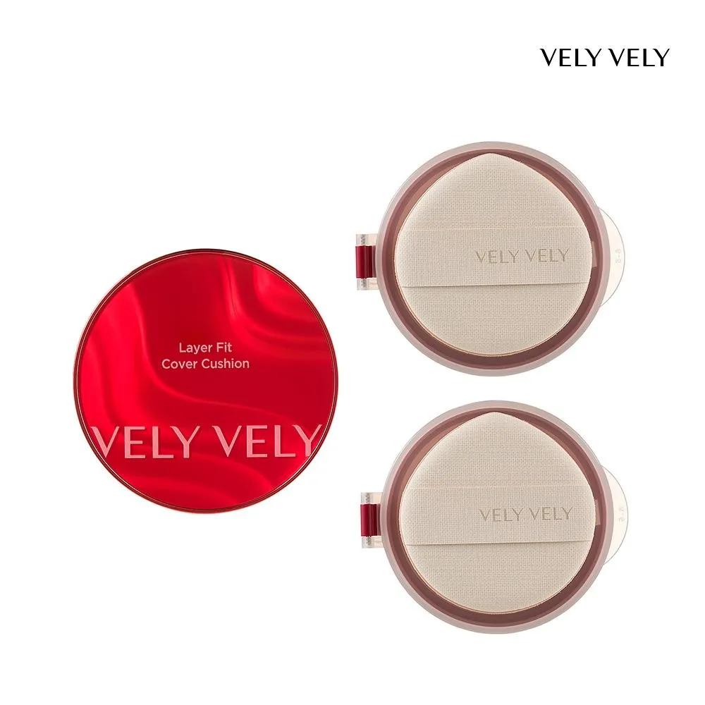 

[Renewal] VELY VELY Layer Fit Cover Cushion 1 Pack + 2 Refills Set (No. 23 Natural) 1 Cushion Main Product + 2 Refills (Shade 21)