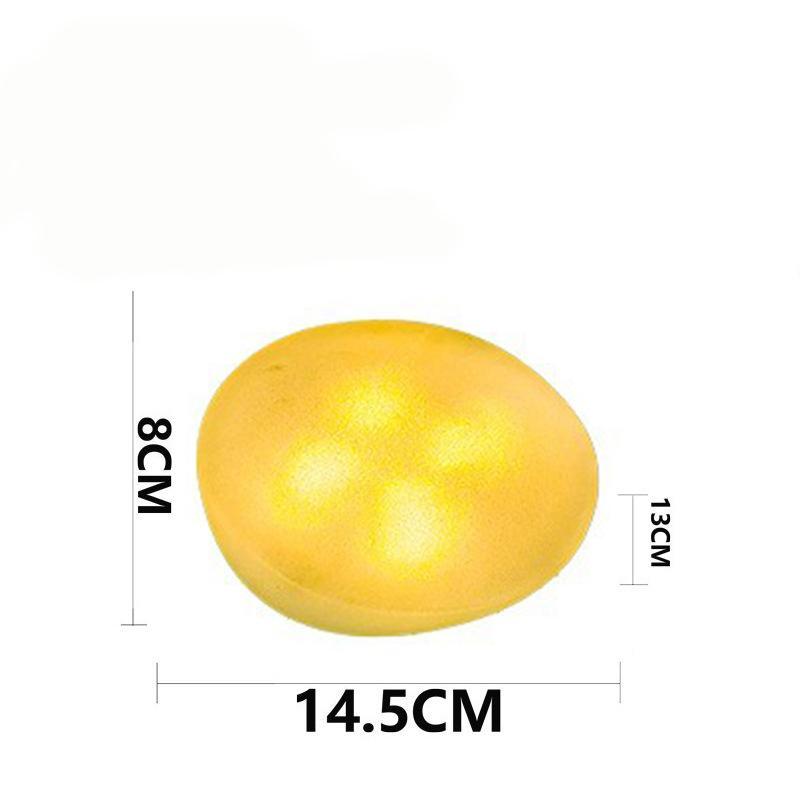 1PC Christmas Outdoor Solar Decorative Stone Lamp: Frosted Glass Ground Lantern with Green Light – Perfect for Garden, Lawn